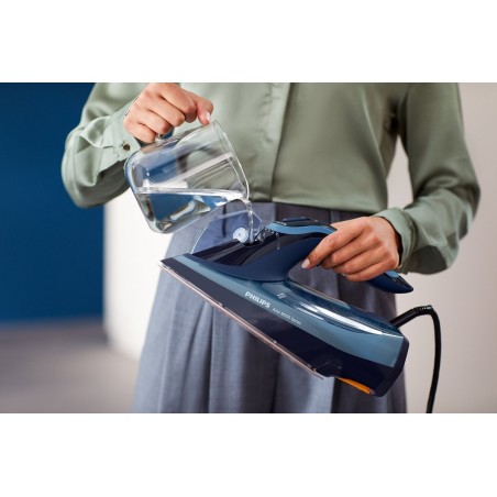 Philips Azur 8000 Series DST8020 Steam Iron 3000W - Efficient Blue and Purple Design for Effortless Ironing